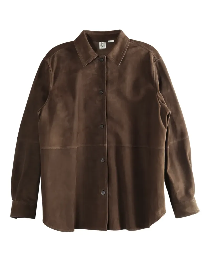 Totême suede overshirt - Braun Braun
