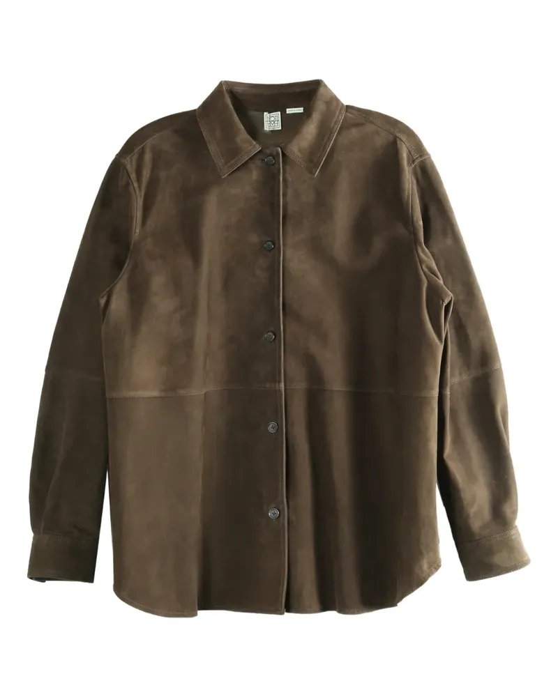 Totême suede overshirt - Braun Braun