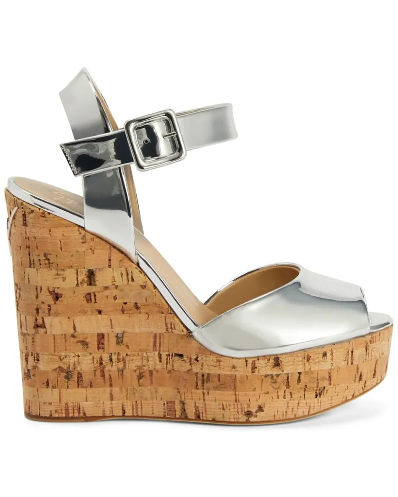 Giuseppe Zanotti Maylin Wedge-Sandalen 130mm - Silber Silber