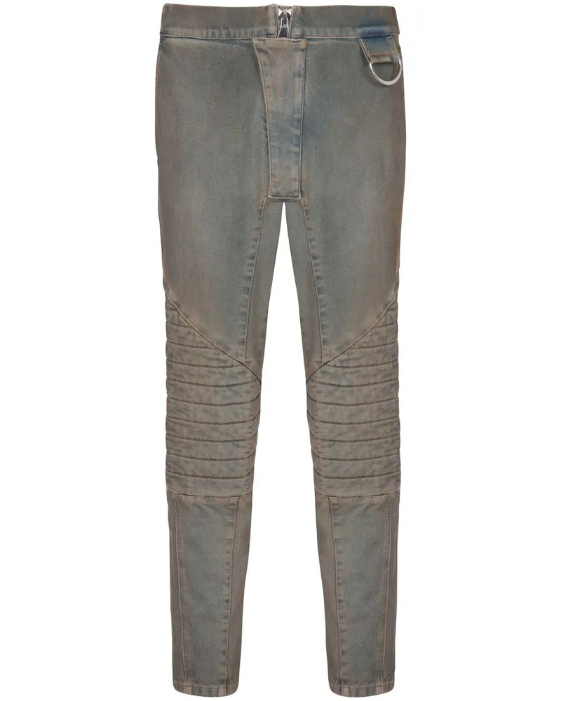Balmain Slim-Cut-Jeans mir Einsätzen - Blau Blau