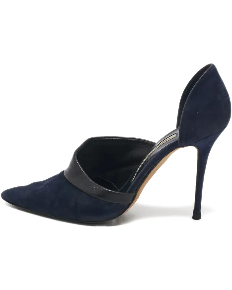Manolo Blahnik Pre-owned Pumps aus Wildleder 95mm - Blau Blau