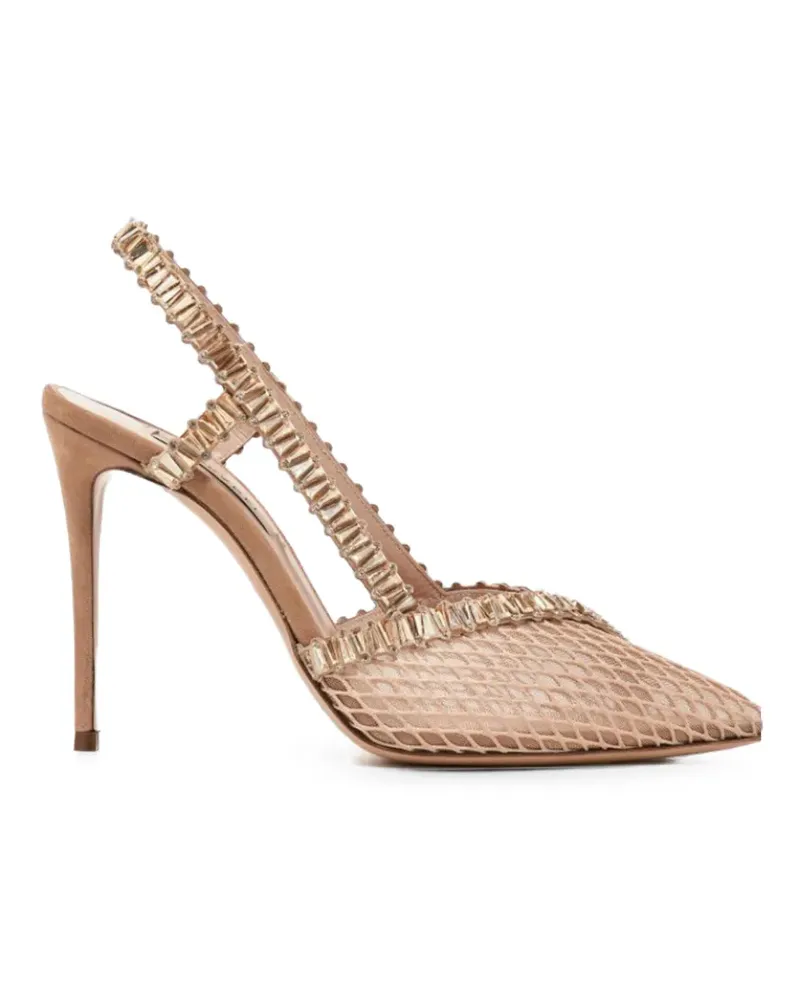 Casadei Julia Heaven Slingback-Pumps mit Kristallen - Nude Nude