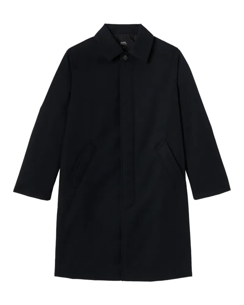 A.P.C. Mac single-breasted coat - Blau Blau