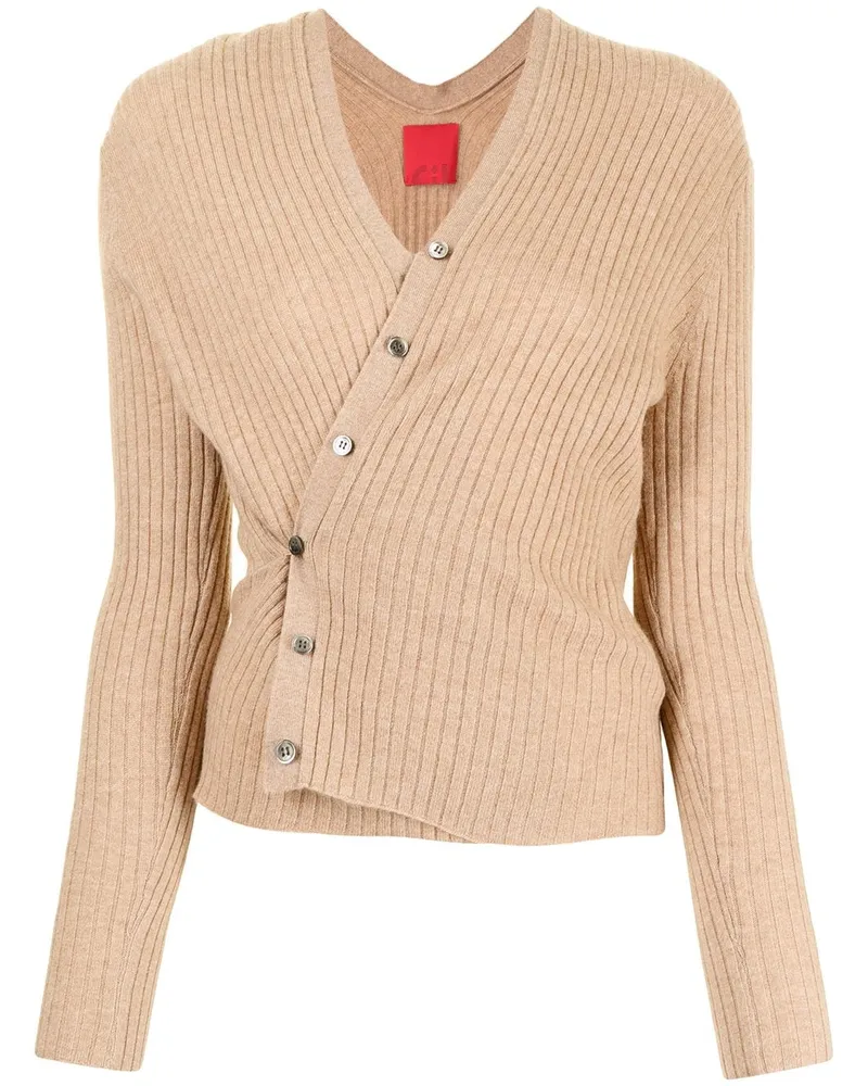 Cashmere In Love Gerippter Inez Cropped-Cardigan - Braun Braun