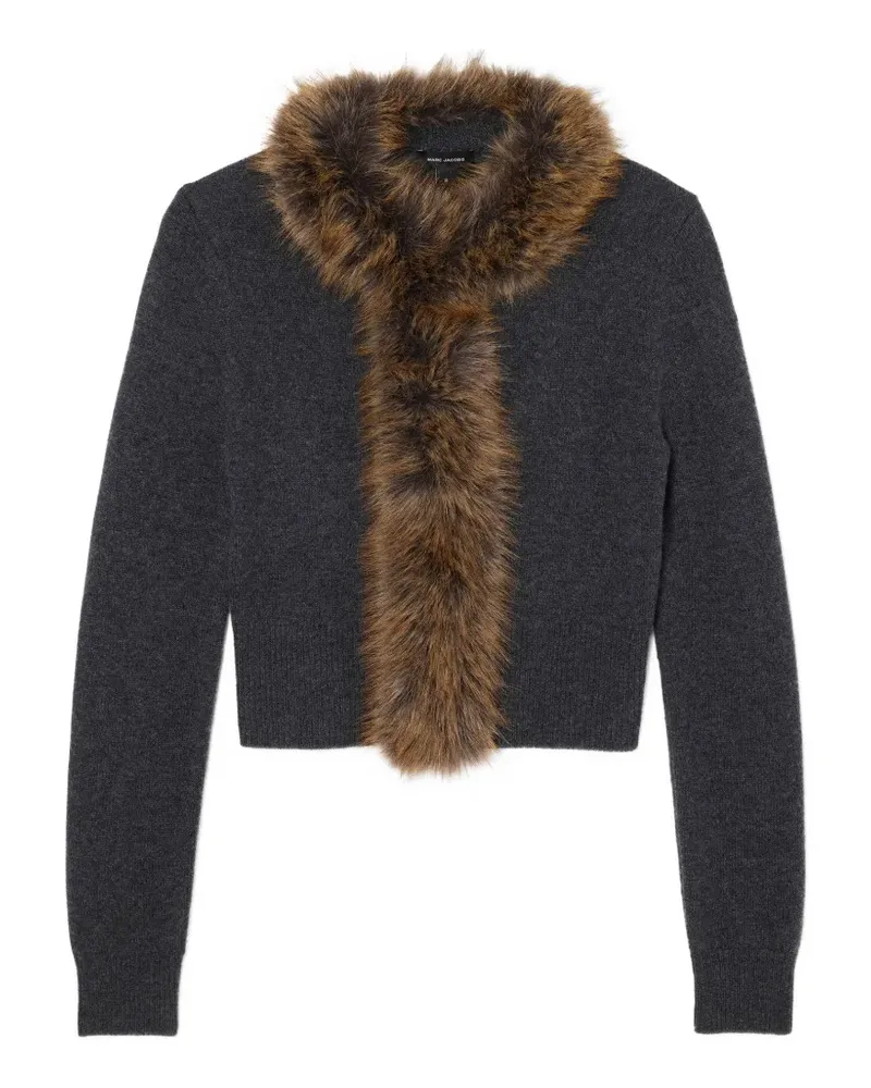 Marc Jacobs faux-fur lined cardigan - Grau Grau