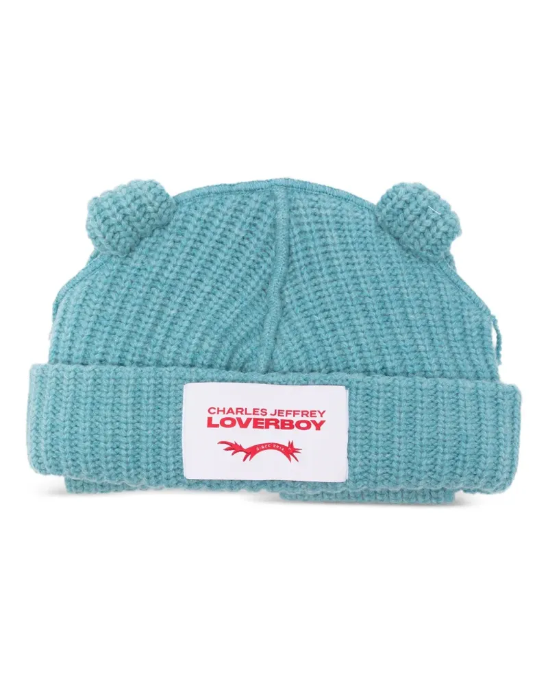 Charles Jeffrey Loverboy Rabbit chunky-knit beanie hat - Blau Blau