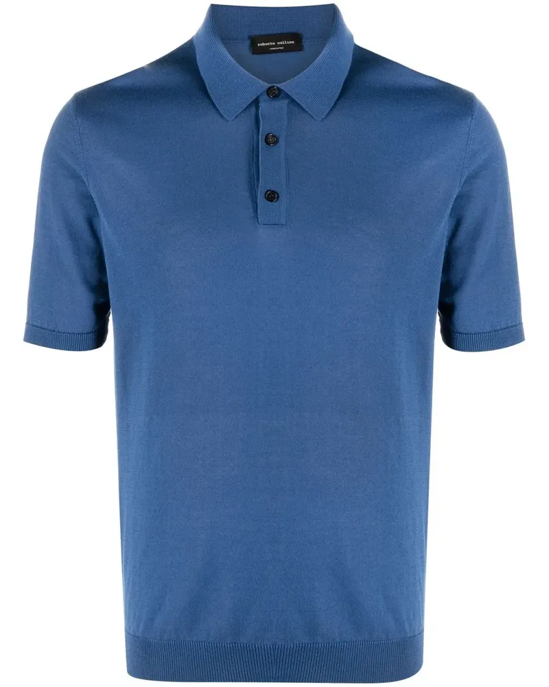 Roberto Collina Klassisches Poloshirt - Blau Blau