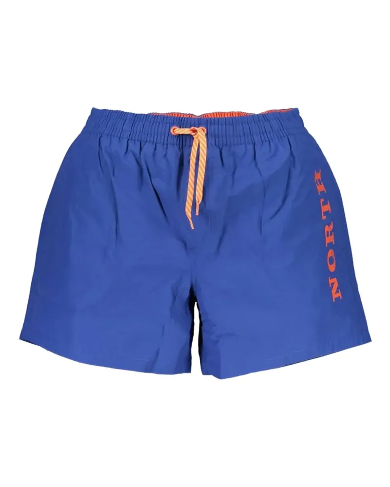 North Sails logo-print swim shorts - Blau Blau