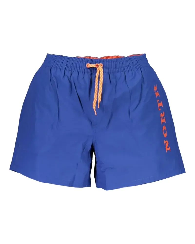 North Sails logo-print swim shorts - Blau Blau
