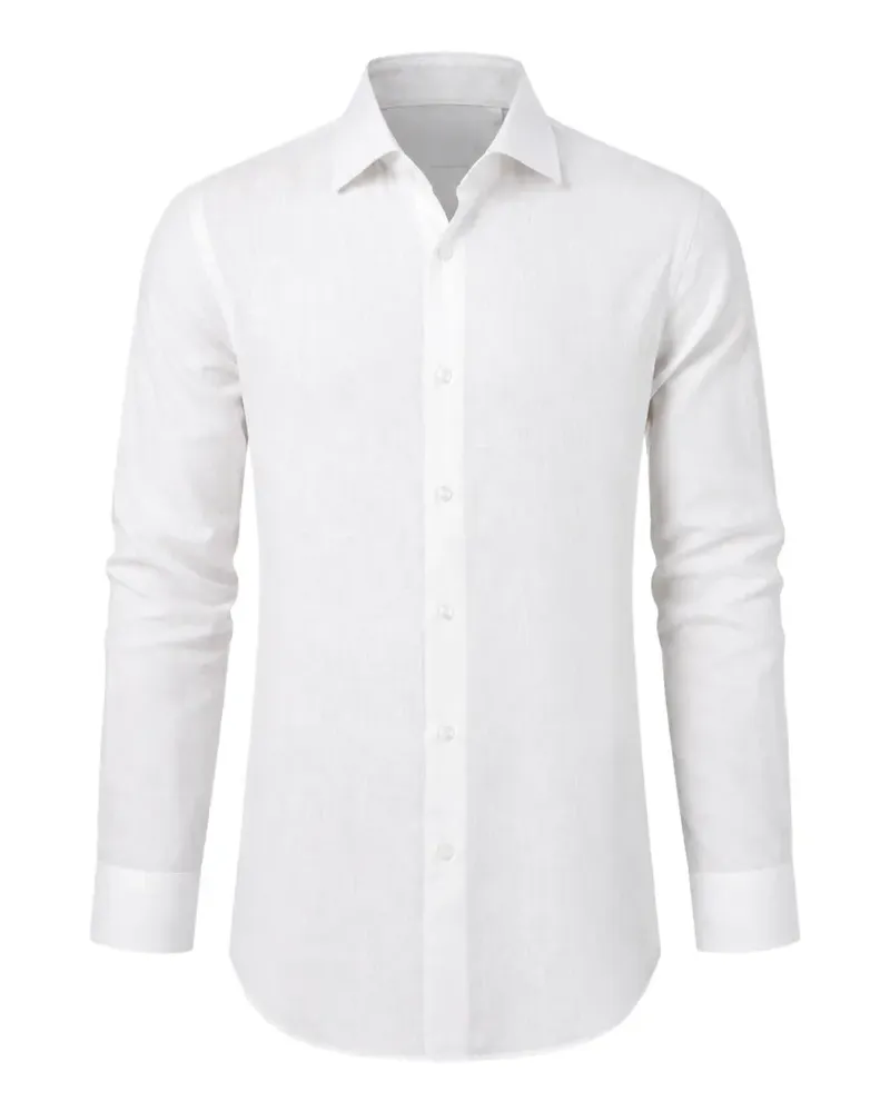 BARBA long-sleeve button-up shirt - Weiß Weiß