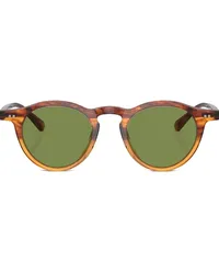 Oliver Peoples Op-13 Sonnenbrille mit rundem Gestell Braun