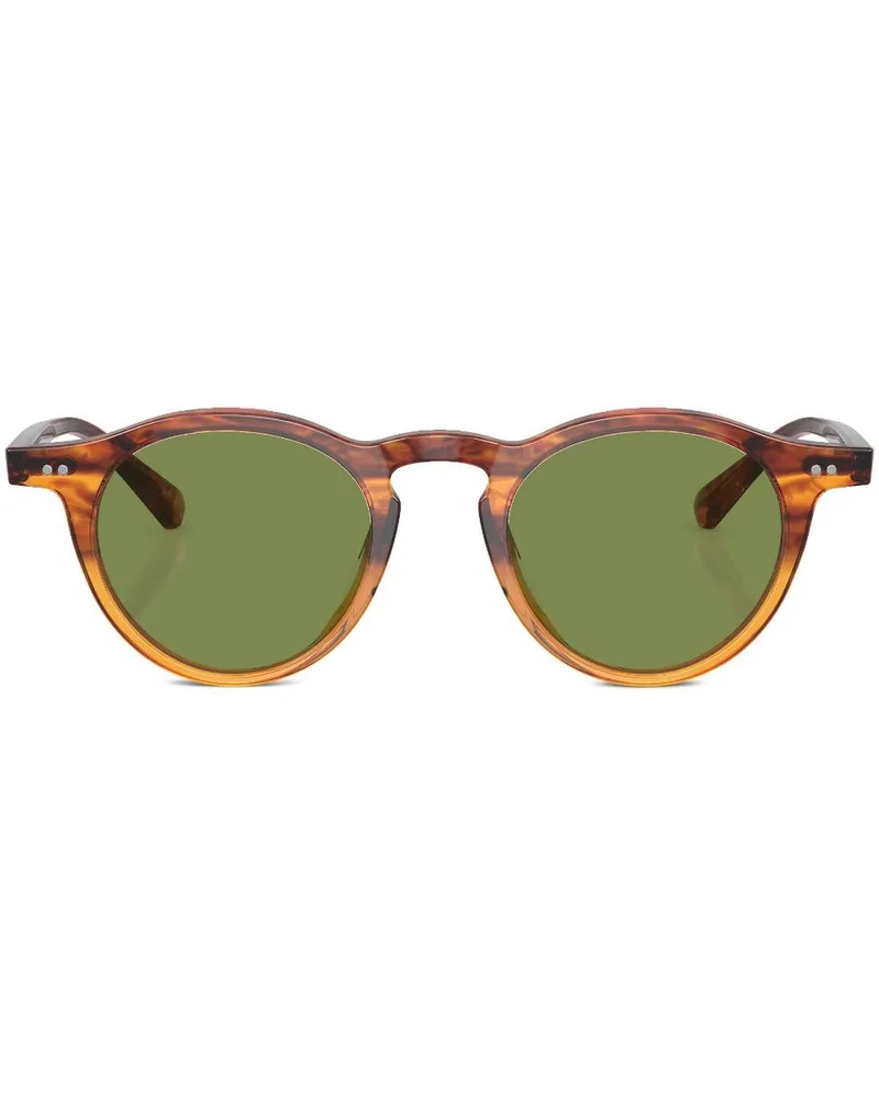 Oliver Peoples Op-13 Sonnenbrille mit rundem Gestell - Braun Braun