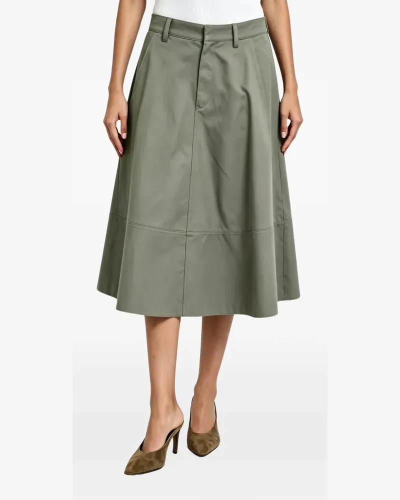 Brunello Cucinelli Midirock in A-Linie mit Einsätzen - Grün Grün
