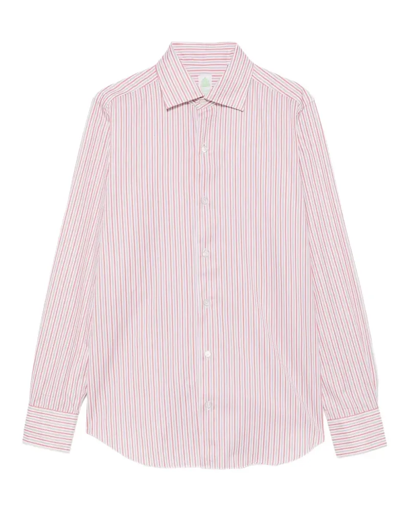 Finamore 1925 striped long-sleeve shirt - Weiß Weiß