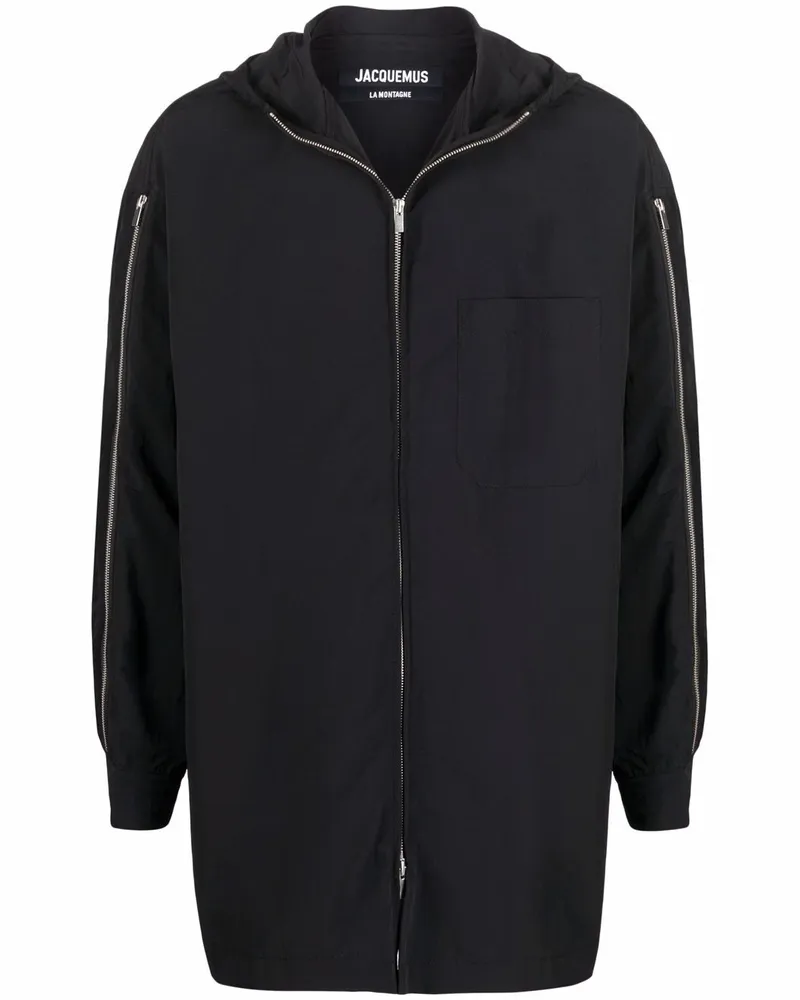 Jacquemus Mantel mit Reißverschlüssen - Schwarz Schwarz