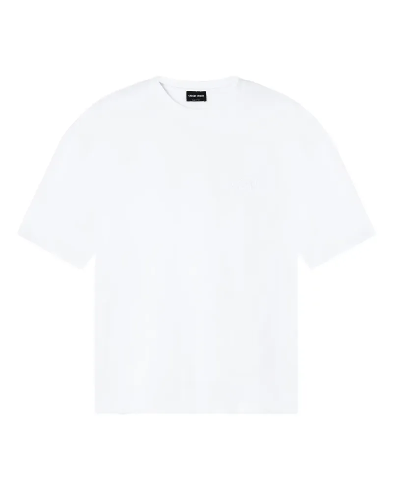 Giorgio Armani T-Shirt mit Stickerei - Weiß Weiß