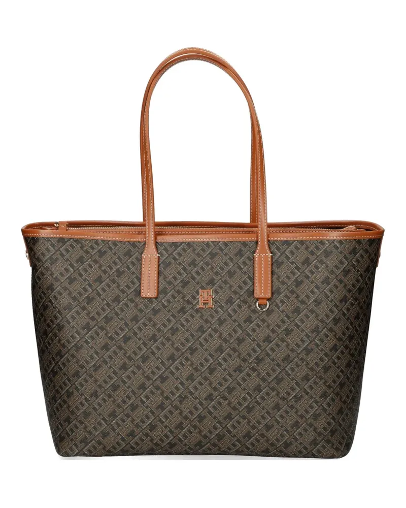 Tommy Hilfiger monogram shoulder bag - Braun Braun