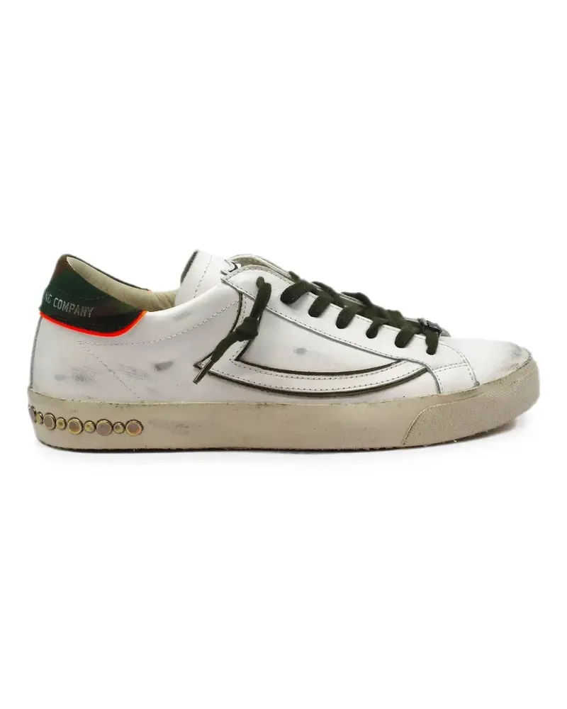 HTC Hollywood Trading Company Vipers Sneakers im Distressed-Look - Weiß Weiß