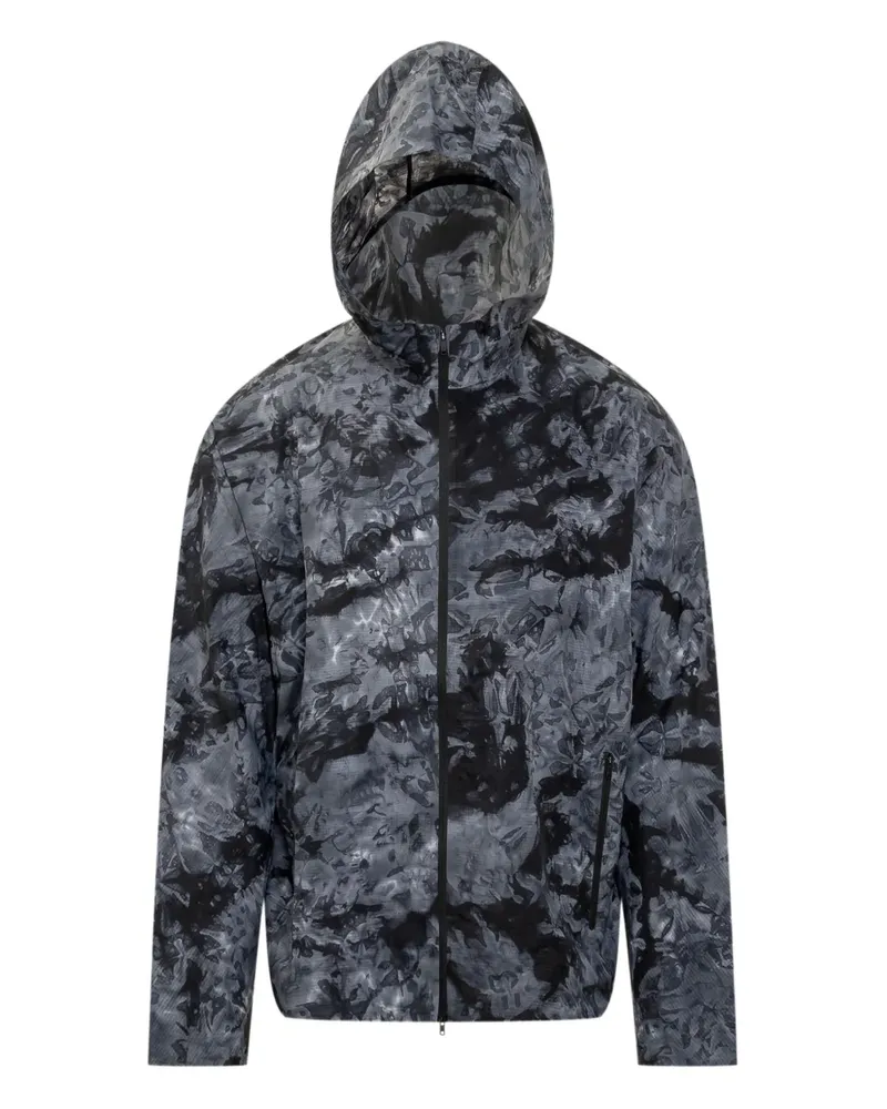 Y-3 Kapuzenjacke mit Batikmuster - Schwarz Schwarz