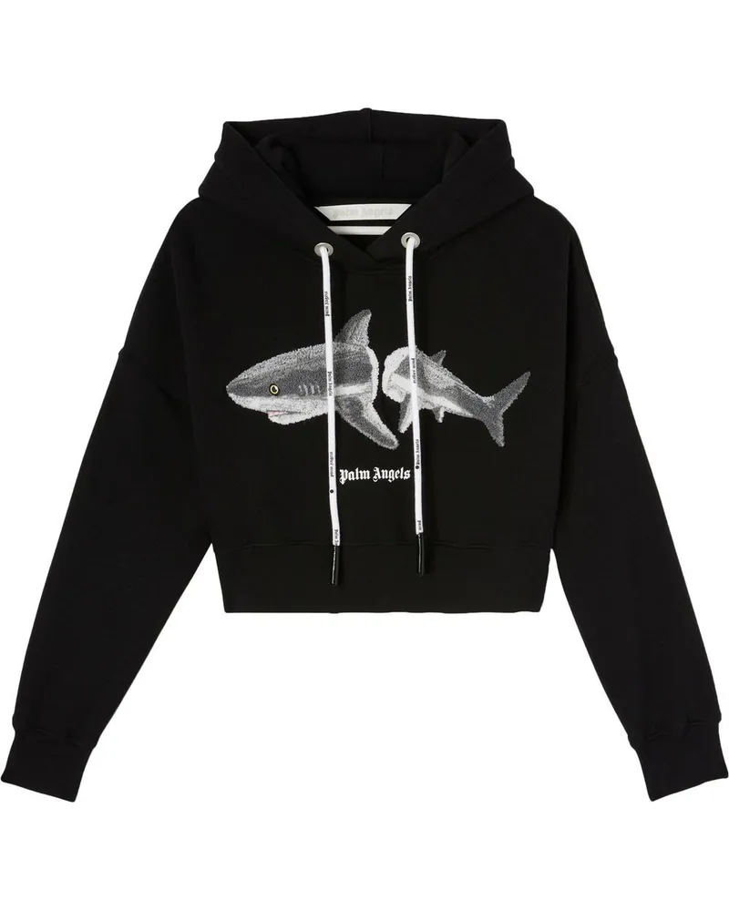 Palm Angels Shark Hoodie - Schwarz Schwarz