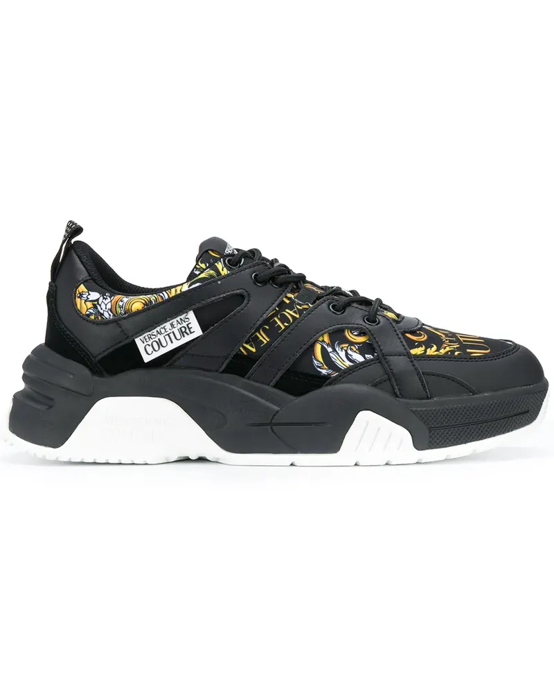 Versace Jeans Sneakers mit Schnürung - Schwarz Schwarz
