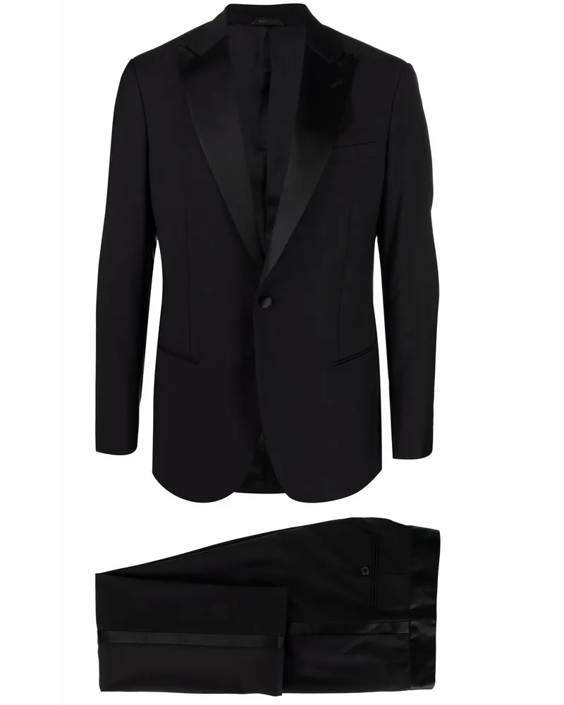 Giorgio Armani Zweiteiliger Anzug aus Seide - Schwarz Schwarz