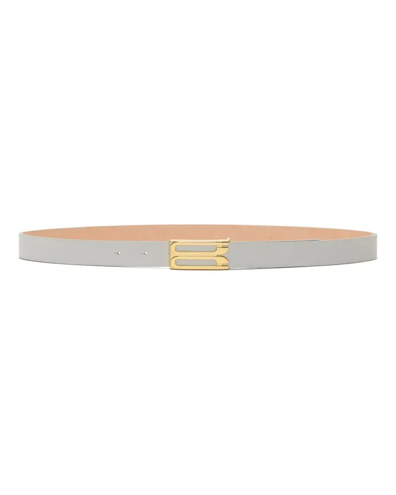 Victoria Beckham Dorian leather belt - Grau Grau