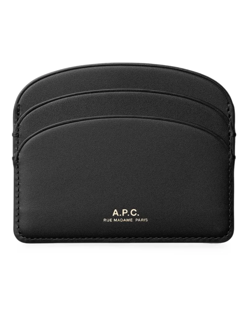 A.P.C. Demi-Lune Kartenetui mit Logo-Prägung - Schwarz Schwarz