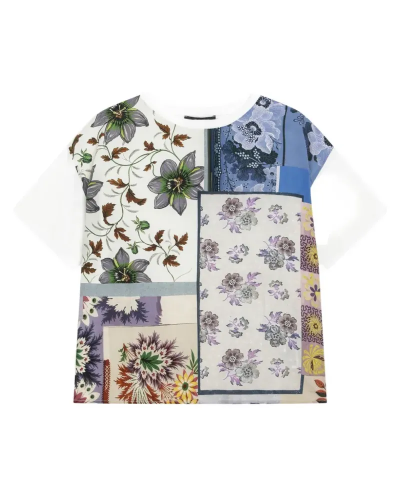 Max Mara T-Shirt mit Print - Weiß Weiß