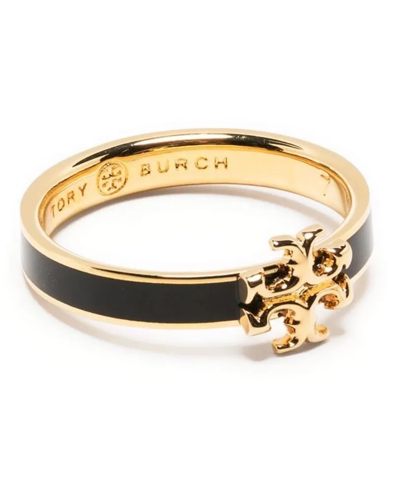 Tory Burch Ring mit Logo-Schild Gold