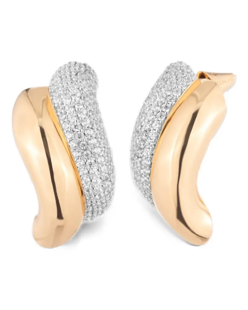 Eddie Borgo torsade crystal-pavé earrings - Gold Gold