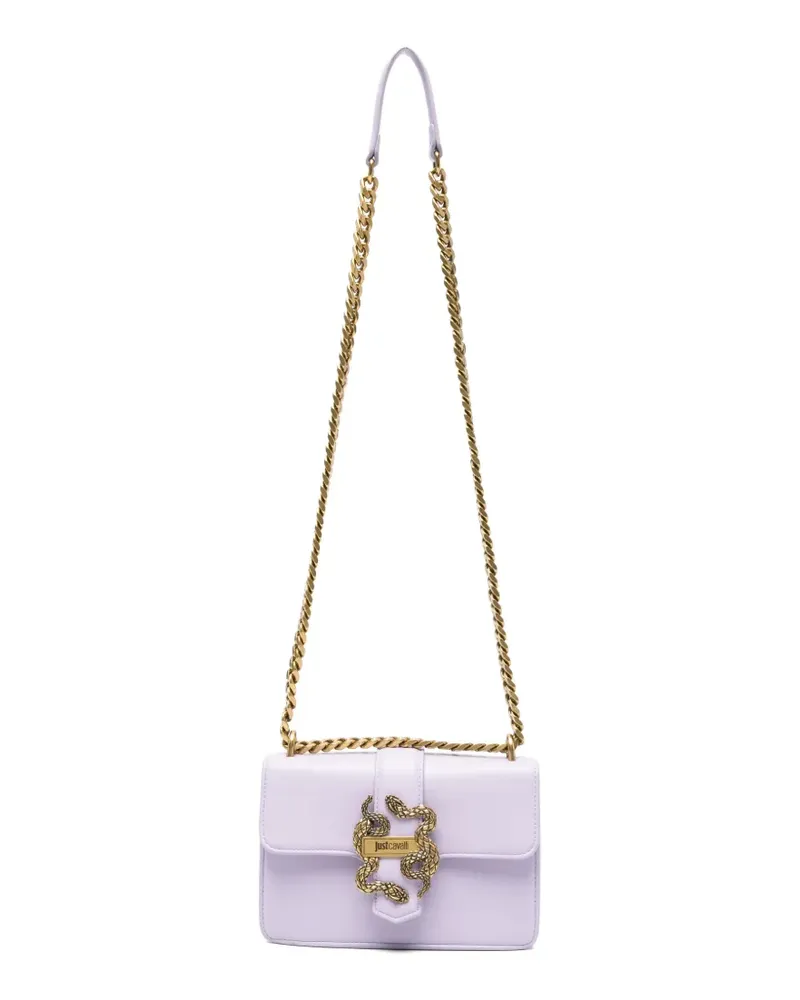Just Cavalli snake-detail shoulder bag - Violett Violett