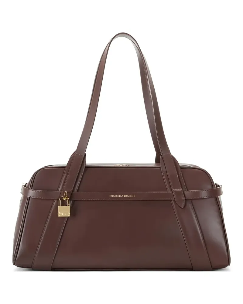 Elisabetta Franchi Schultertasche aus Leder - Braun Braun