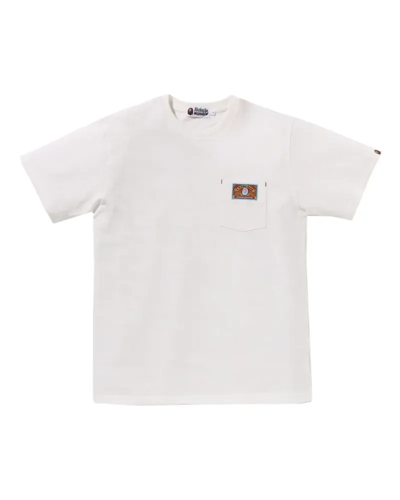 BAPE logo-patch pocket T-shirt - Weiß Weiß