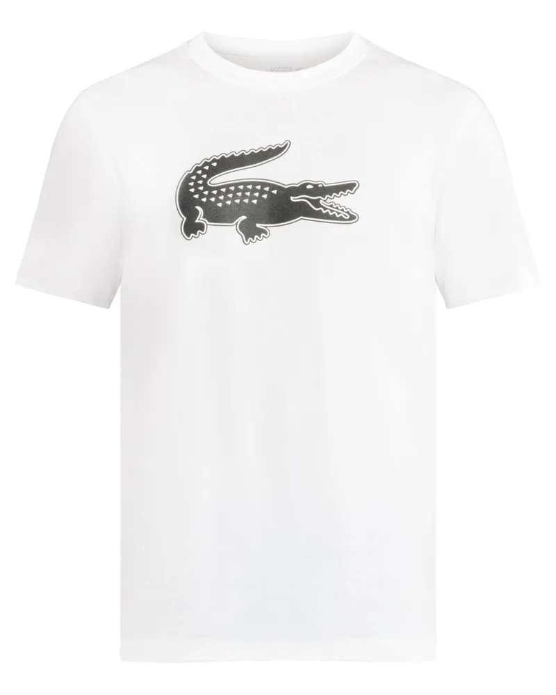 Lacoste Jersey-T-Shirt mit Kroko-Print - Weiß Weiß