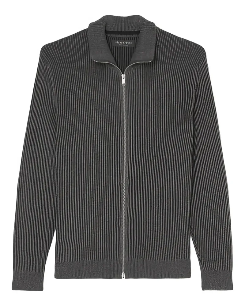 Marc O'Polo Gerippter Cardigan mit Reißverschluss - Grau Grau