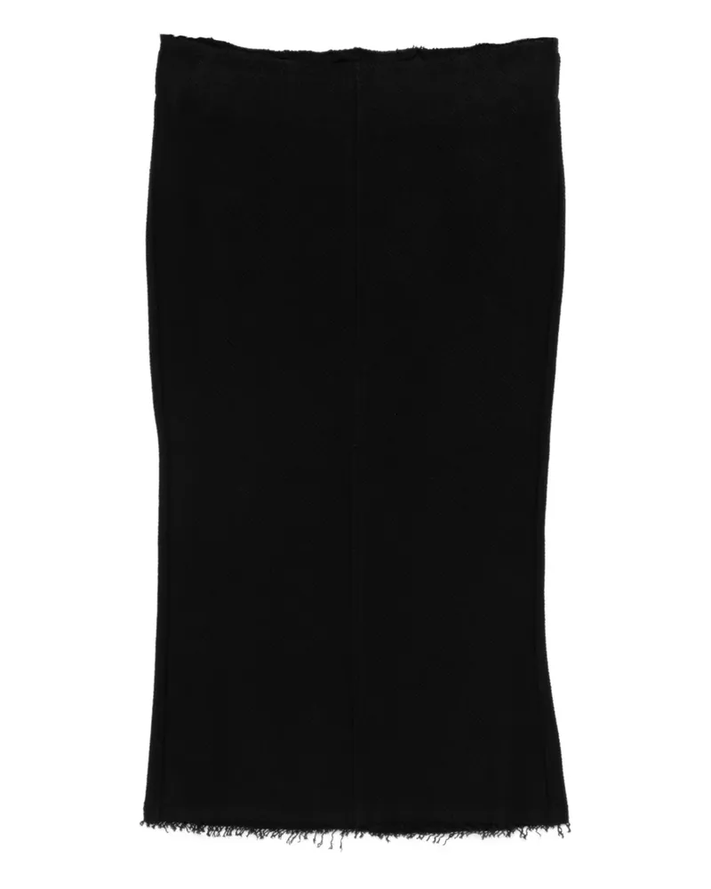 Totême fringed jersey midi skirt - Schwarz Schwarz