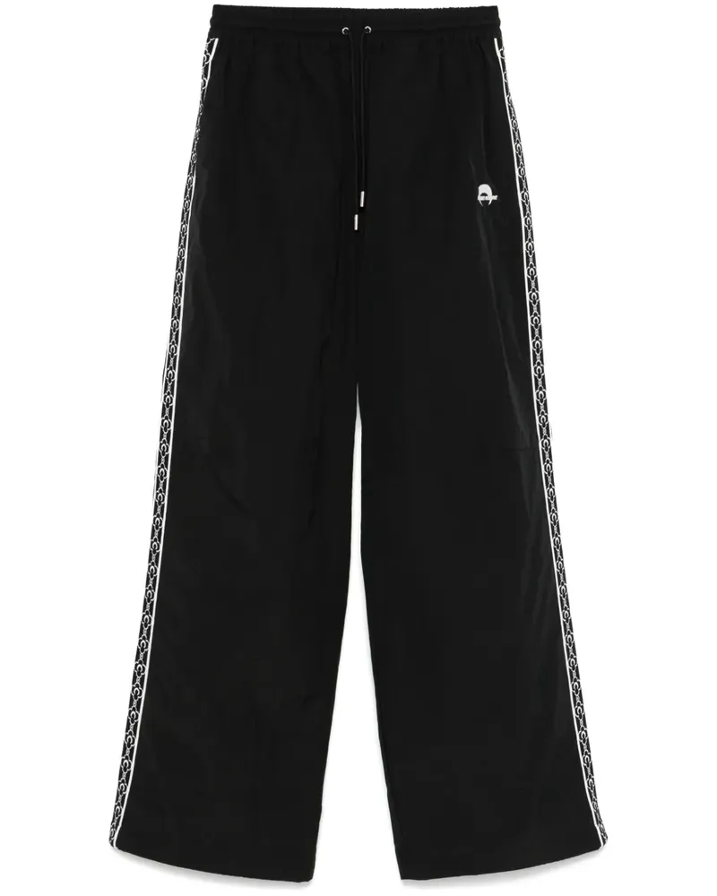 Marine Serre Jogginghose mit Logo-Stickerei - Schwarz Schwarz