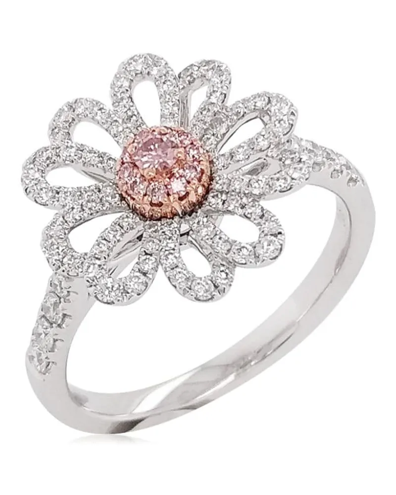 HYT Jewelry Platin-Cocktailring mit Diamanten - Silber Silber