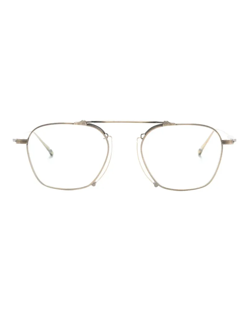 MATSUDA Pilotenbrille mit Gravur - Gelb Gelb