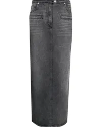 Courrèges Jeansrock mit Cut-Outs Grau