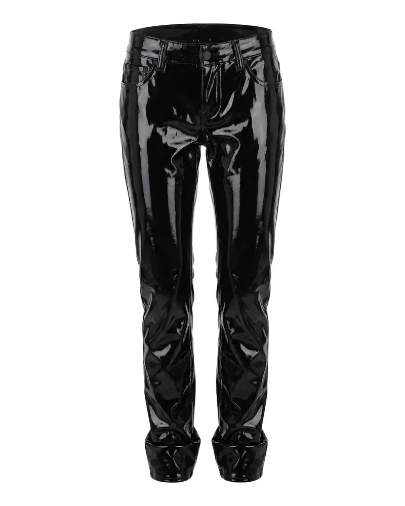 Dsquared2 patent-effect five-pocket trousers - Schwarz Schwarz