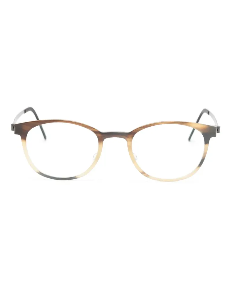 Lindberg Brille mit rundem Gestell - Braun Braun