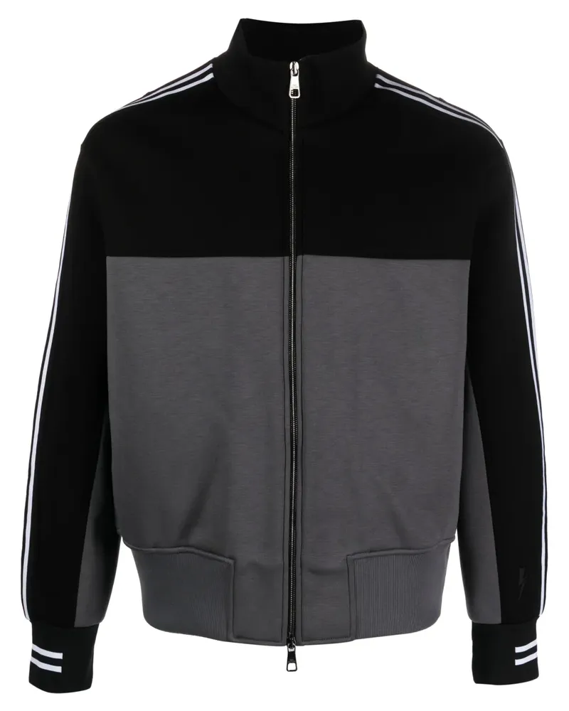 Neil Barrett Jacke mit Streifendetail - Schwarz Schwarz