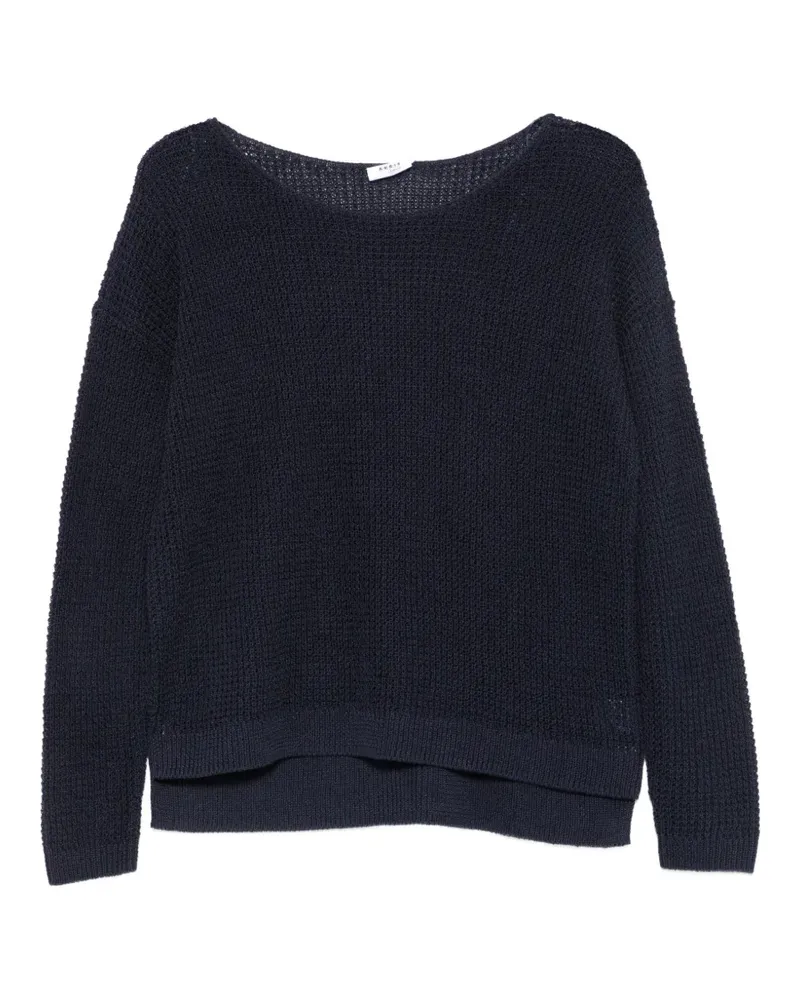 Akris open-knit boat-neck sweater - Blau Blau