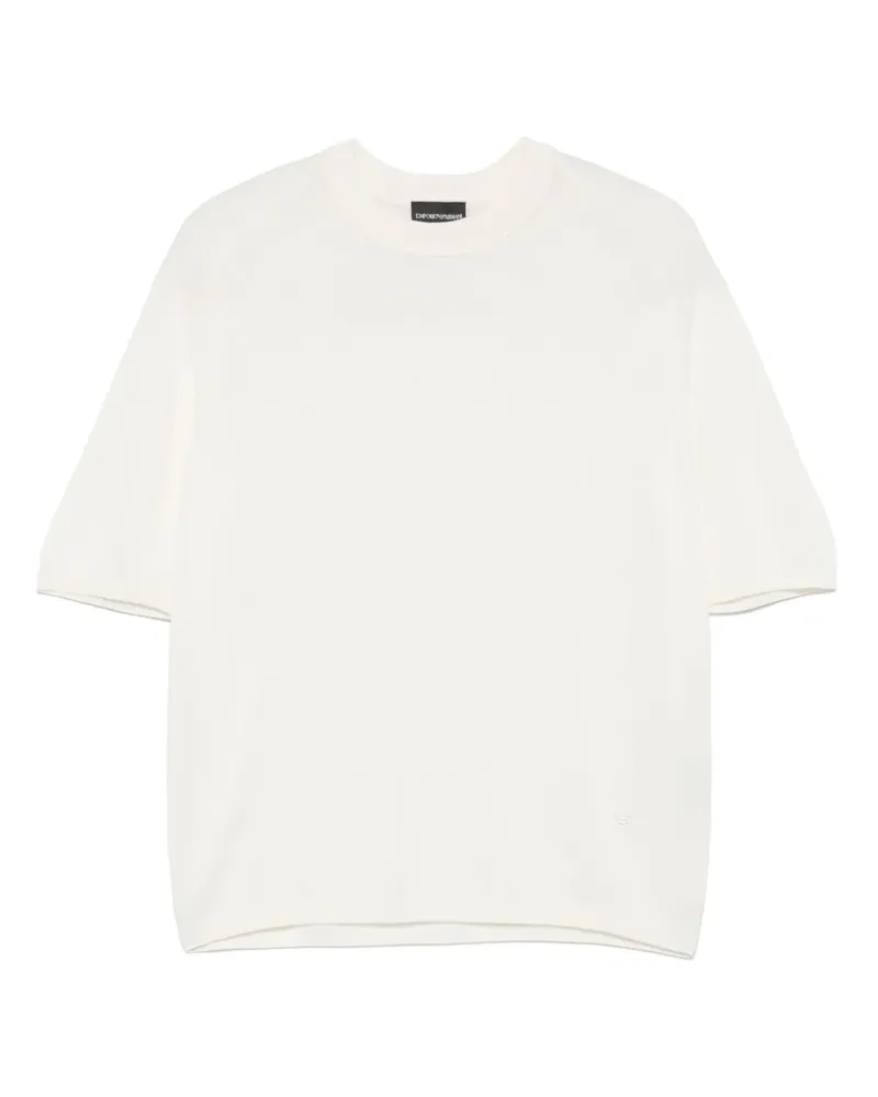 Emporio Armani Fein gestricktes T-Shirt - Nude Nude