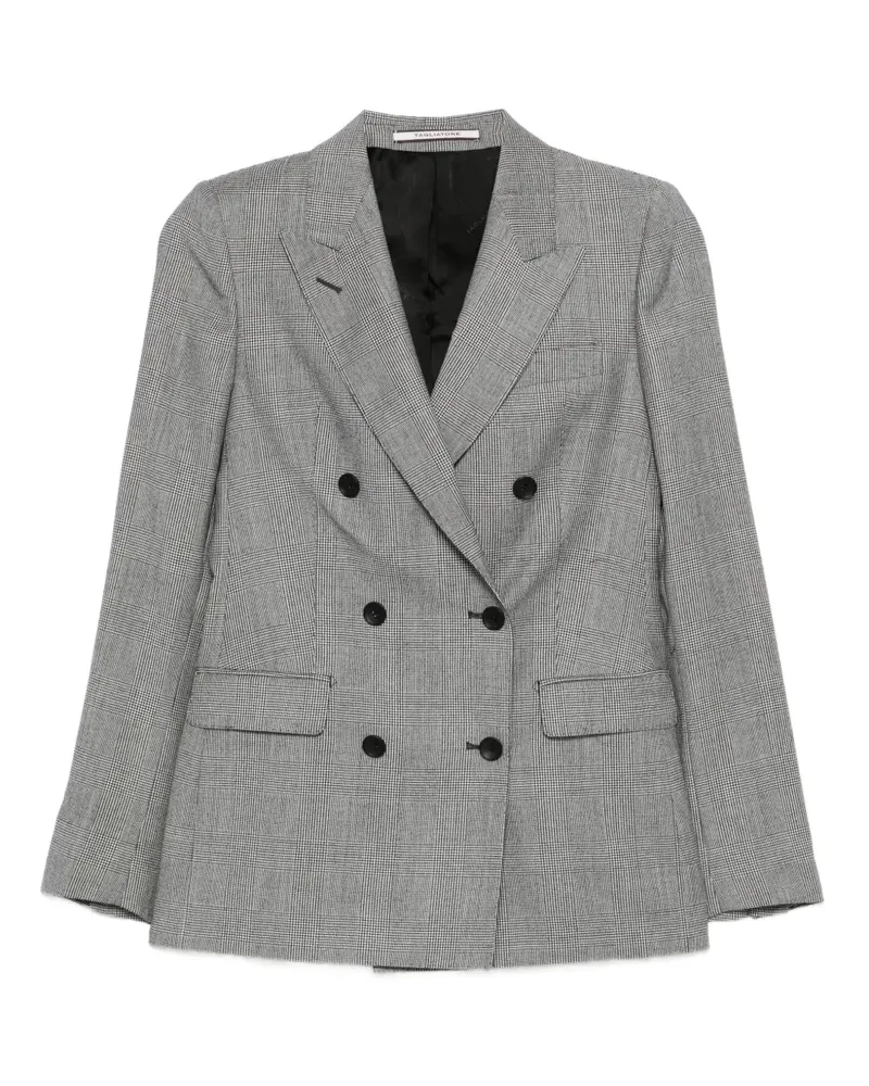 Tagliatore double-breasted checked wool blazer - Grau Grau