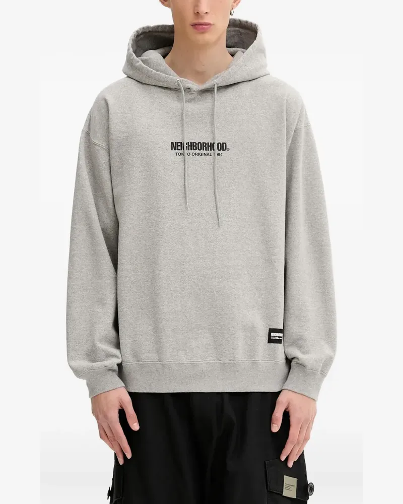Neighborhood Hoodie mit Logo-Applikation - Grau Grau