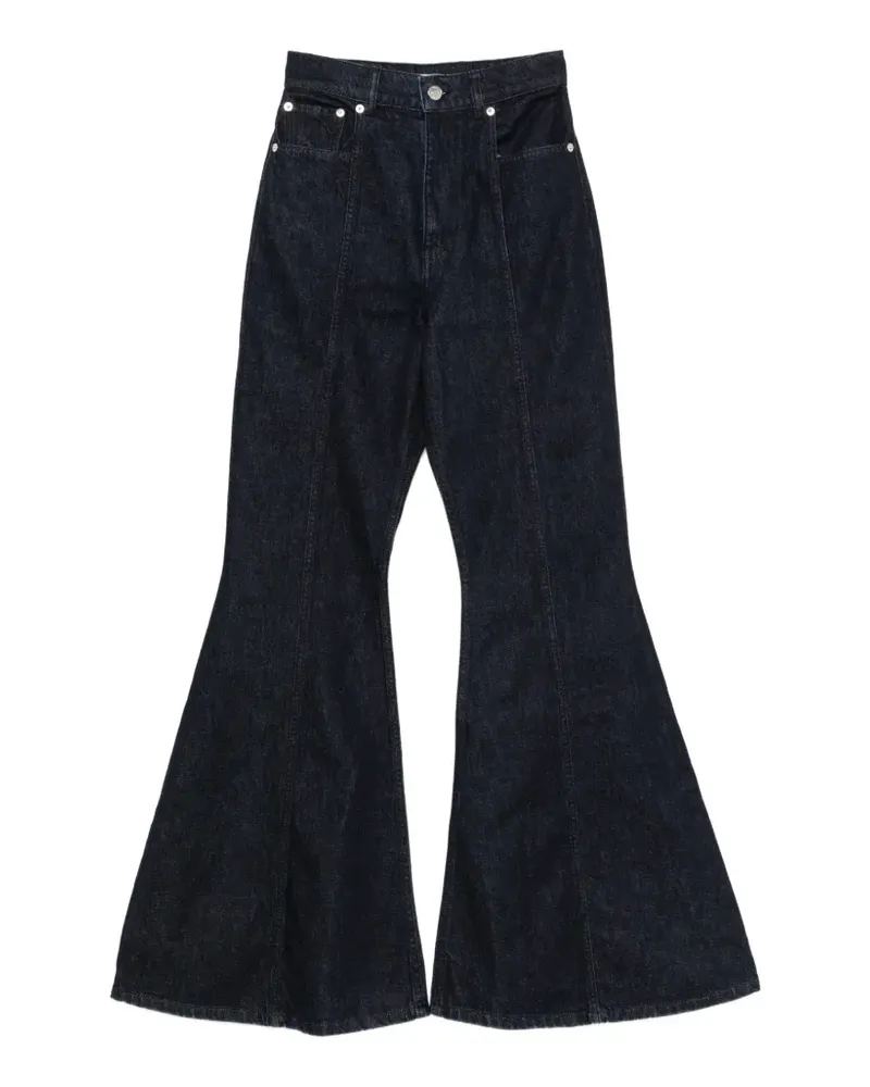 Viktor & Rolf logo-patch bootcut jeans - Blau Blau