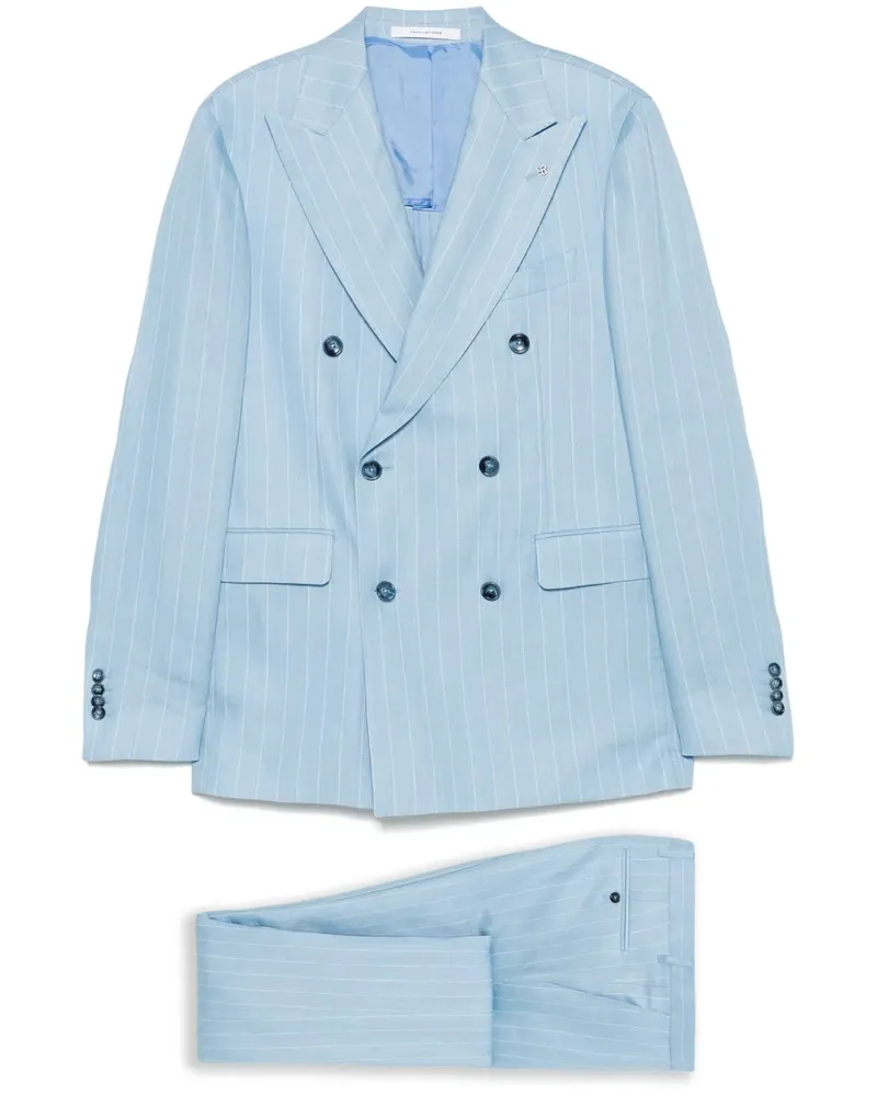 Tagliatore Gestreifter Anzug - Blau Blau